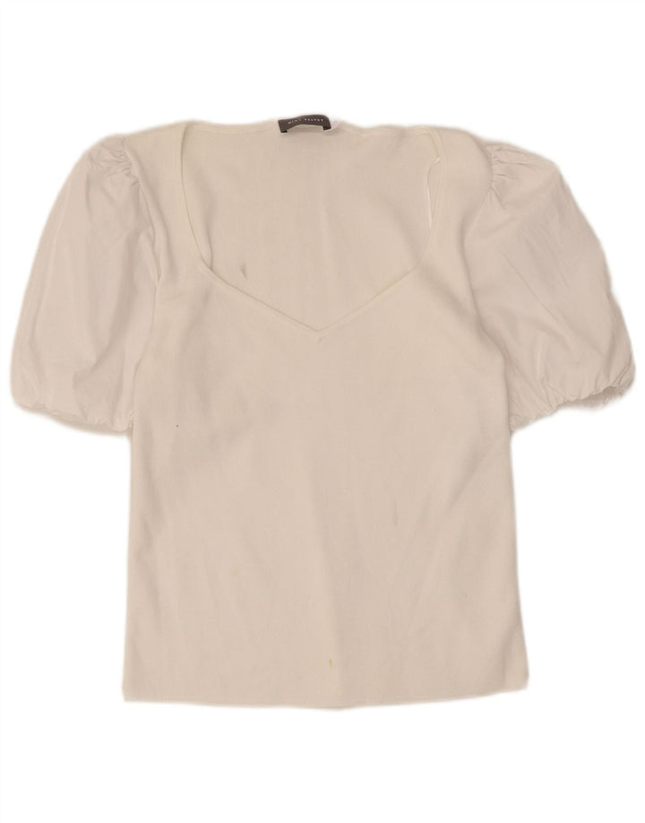MINT VELVET Damebluse Top UK 12 Medium White Modal