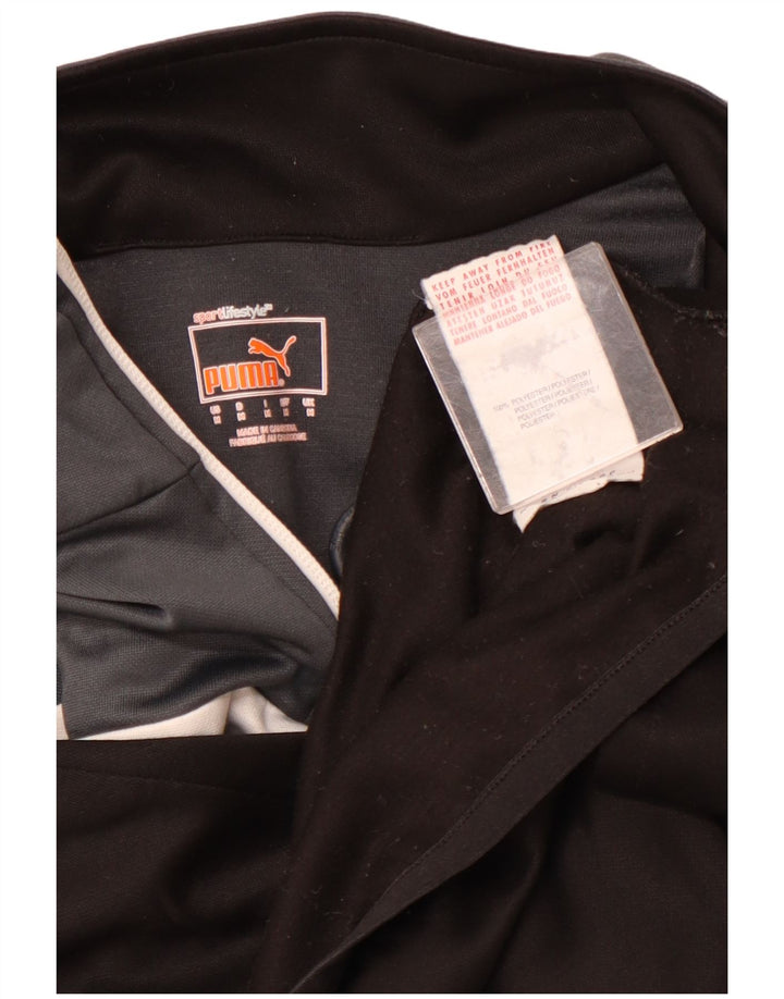 PUMA Pullover med lynlås til mænd, træningsdragt Top Medium Sort Colourblock