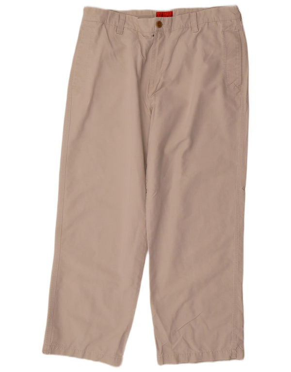 IZOD Straight Chino Bukser til mænd W38 L30 Beige Bomuld
