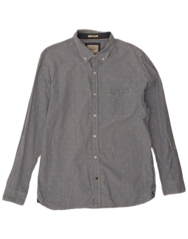 White Stuff Herre Classic Fit skjorte Large Blue Gingham Cotton