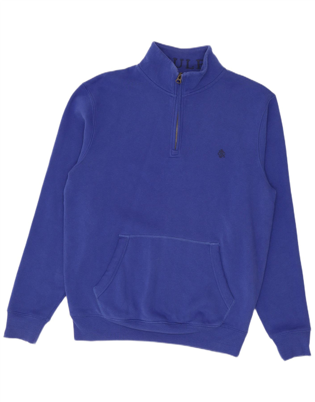 Joules Herre Zip Neck Sweatshirt Jumper Lille Blå Bomuld