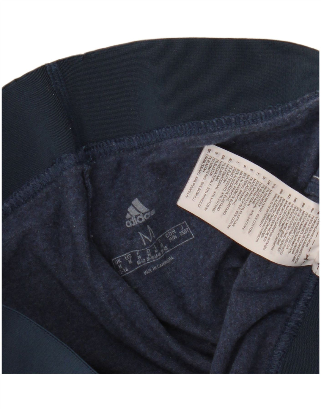 Adidas Dame Leggings UK 12/14 Medium Navy Blue Bomuld