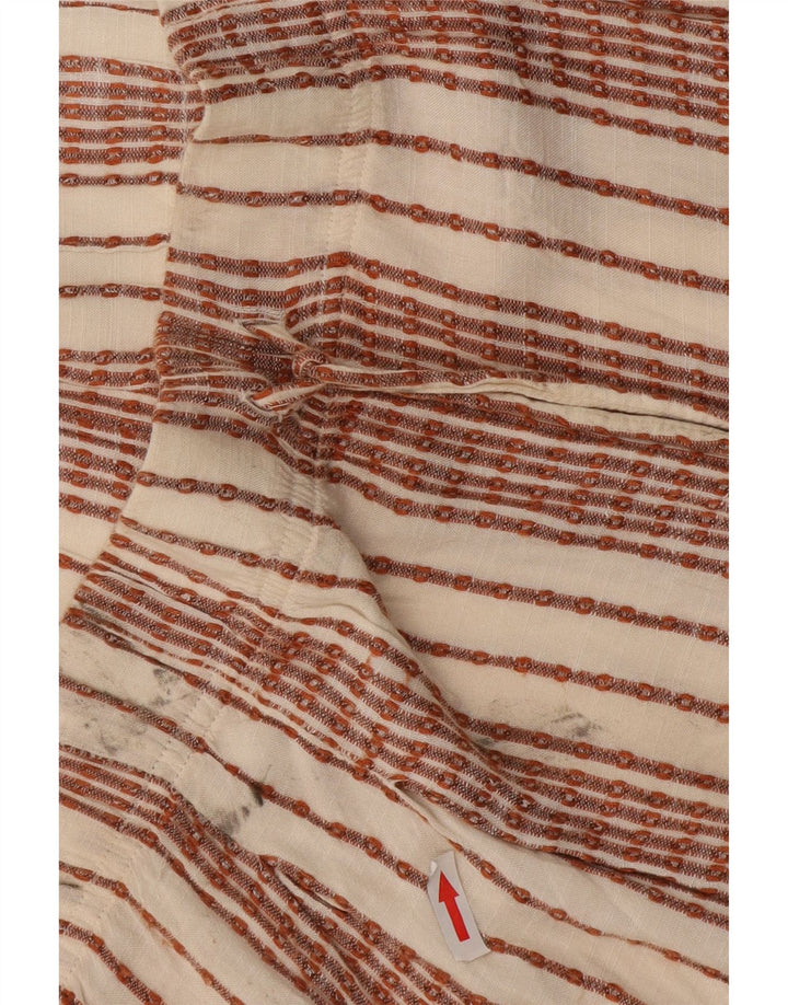Marks & Spencer Shorts til kvinder UK 12 Medium W32 Hvidstribet viskose