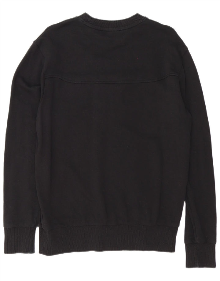 Hugo Boss Herre grafisk sweatshirt Jumper Medium Sort Bomuld
