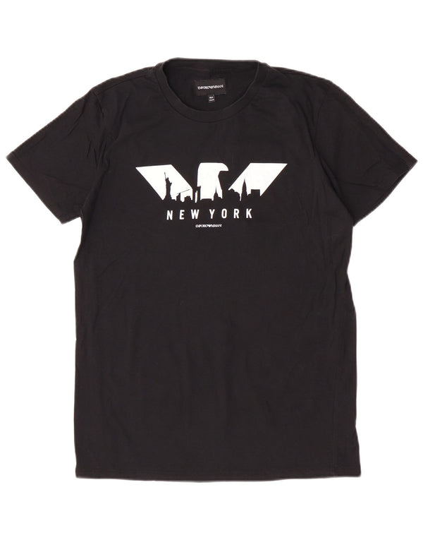 Emporio Armani Boys Grafisk T-Shirt Top 15-16 år Sort