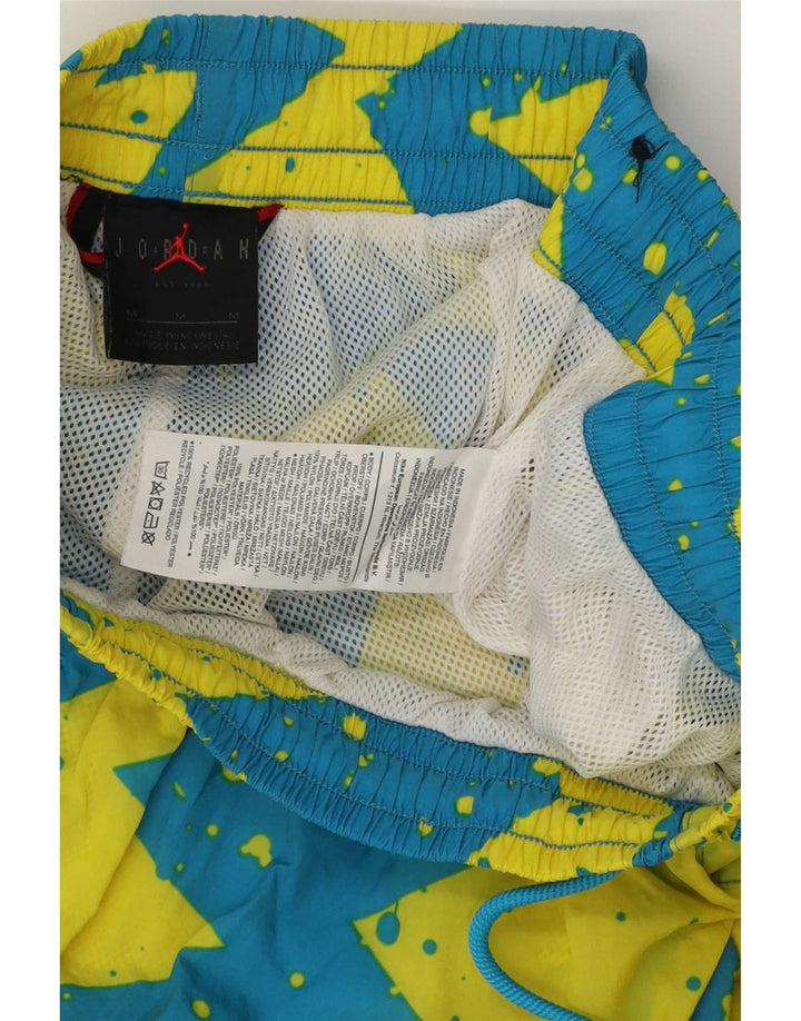 Jordan badeshorts til mænd mellemblå geometrisk polyester