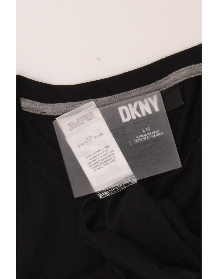 Dkny Herre T-Shirt Top Stor Sort Bomuld