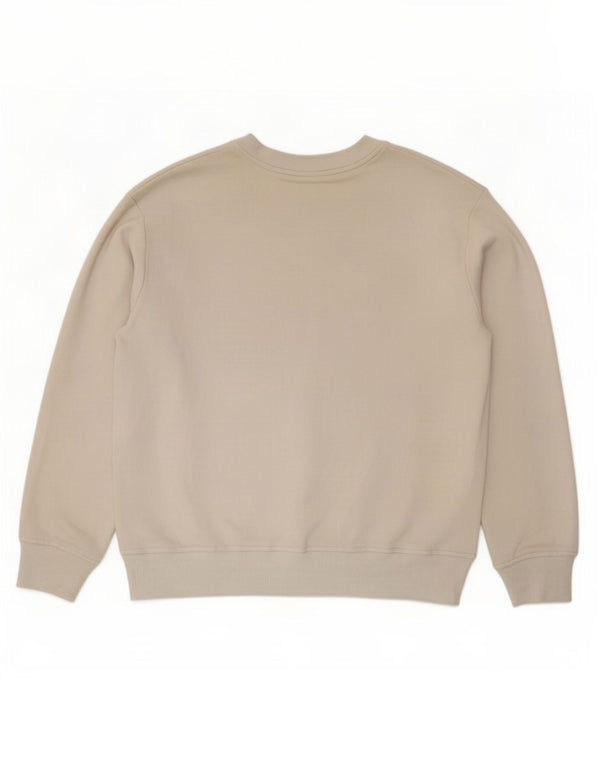 Umbro Womens Oversized Sweatshirt Jumper UK 10 Small Beige Bomuld