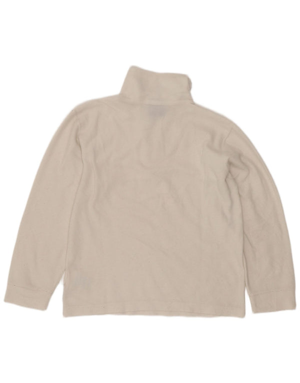 Champion Girls Zip Neck Fleece Sweatshirt Jumper 11-12 År Stor Hvid