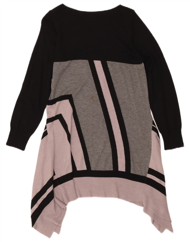 Marks & Spencer strikket tunikakjole til kvinder UK 14 Medium Pink Colourblock