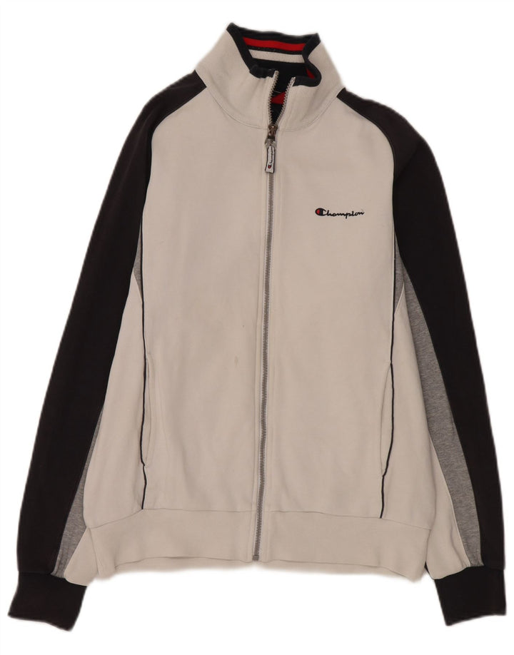 Champion Herre træningsdragt Topjakke Medium White Colourblock Bomuld