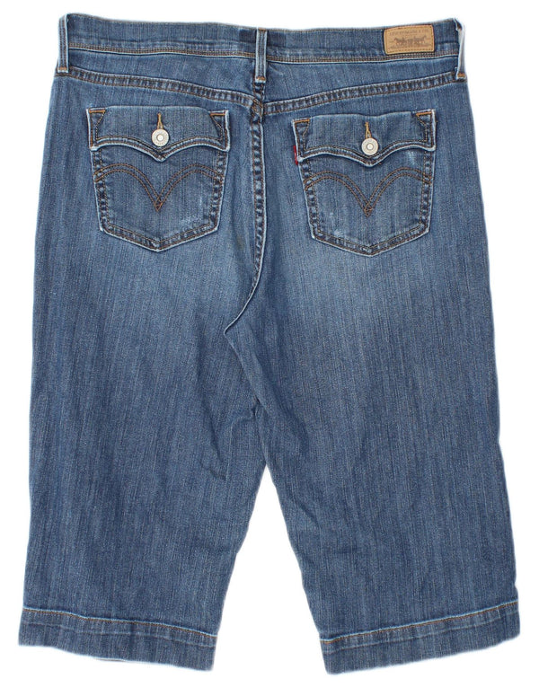 LEVI'S Womens Bermuda Distressed Denim Shorts US 8 Medium W28 Blue Cotton