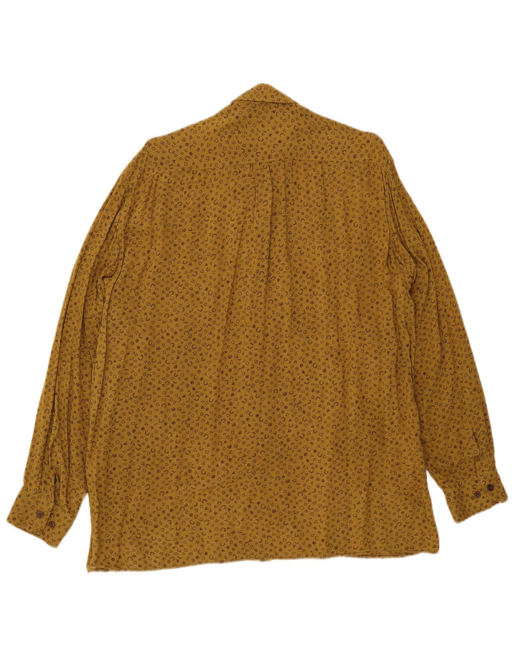 Eterna Herre abstrakt mønster skjorte str. 41 16 Large Yellow
