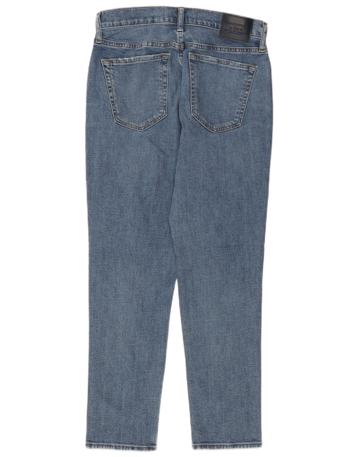 Abercrombie & Fitch Dame Stretch Distressed Slim Jeans W30 L27 Blå