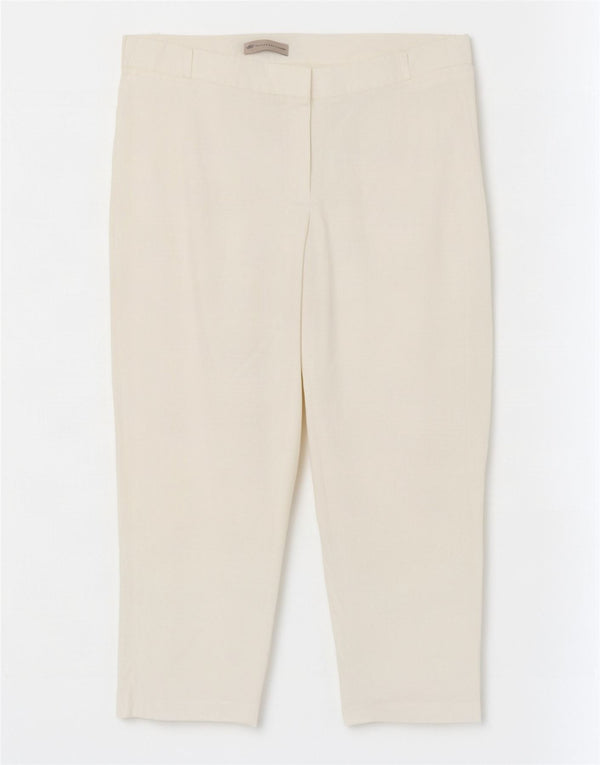 Marks & Spencer lige cropped bukser til kvinder UK 16 Large W34 L24 White