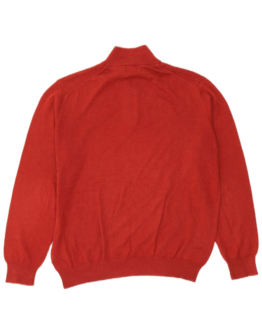 MASSIMO DUTTI Herre sweater med lynlåshals Stor rød bomuld