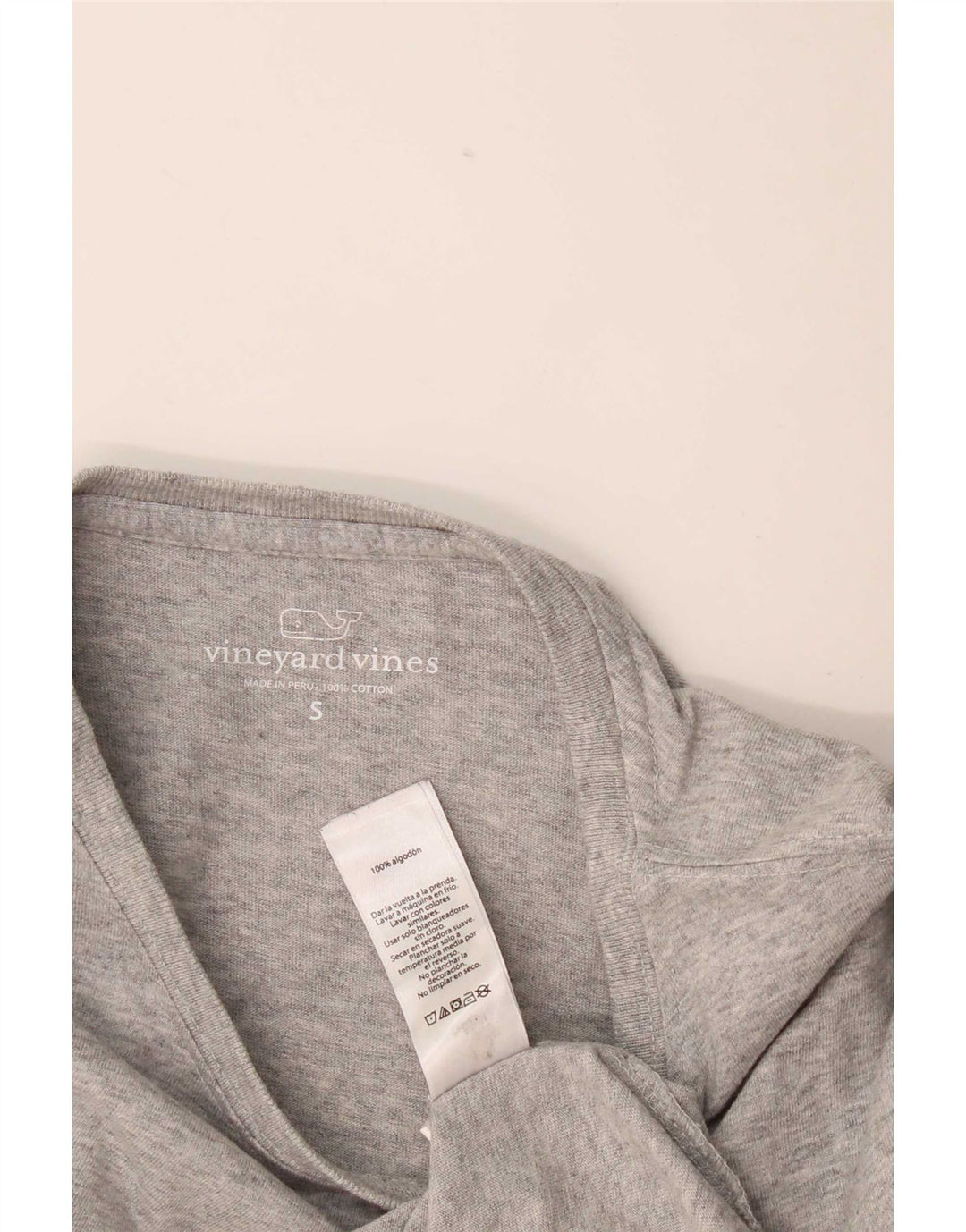 Vineyard Vines Dame Grafisk Top Langærmet UK 10 Små Grå Flecked