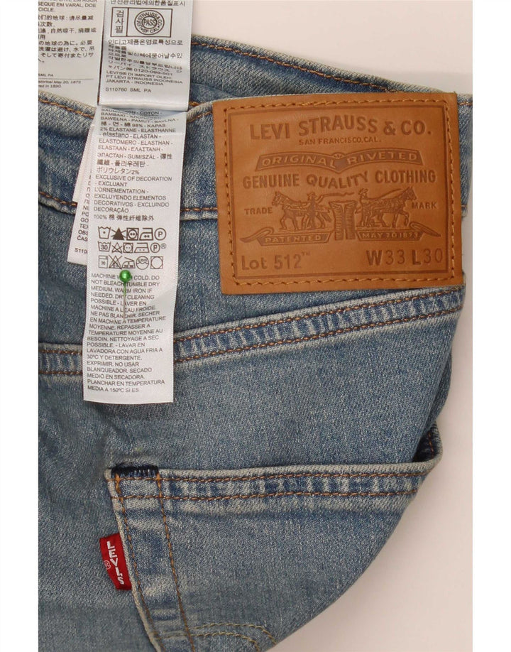 Levi's Herre 512 Slim Tapered Jeans W33 L30 Blå Bomuld