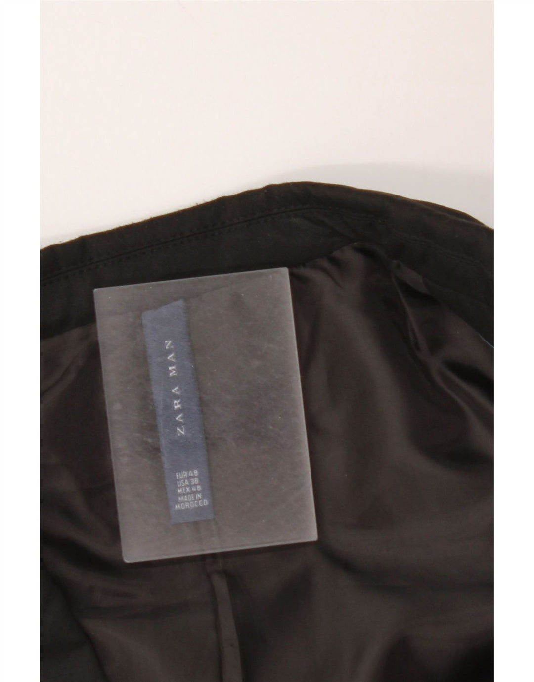 ZARA Herre 2-knaps blazerjakke EU 48 Medium Sort