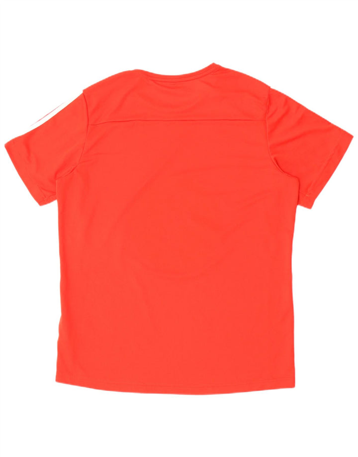Adidas Herre Climalite Grafisk T-Shirt Top Stor Rød Polyester