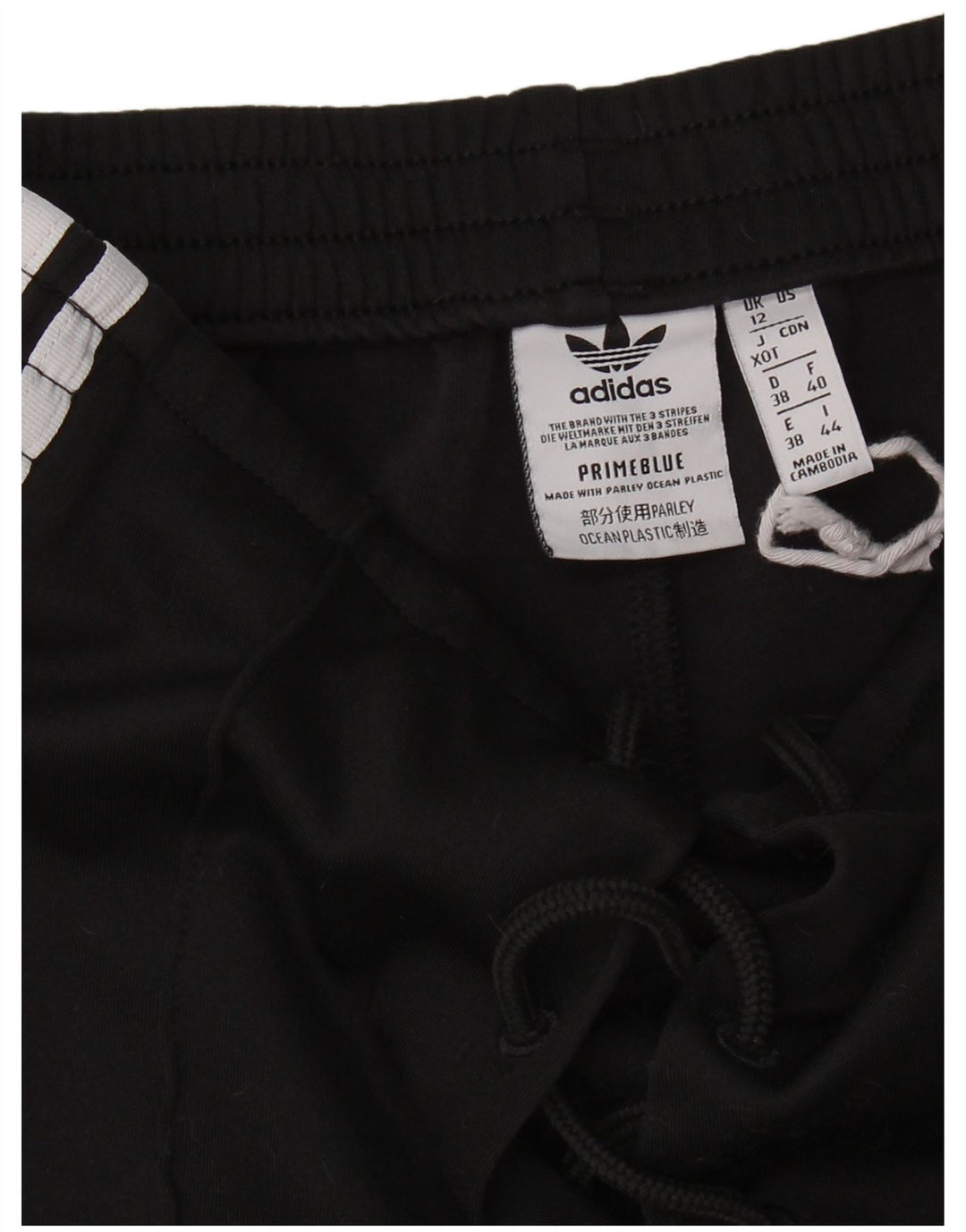 Adidas Sportsshorts til kvinder UK 12 Medium Sort Bomuld