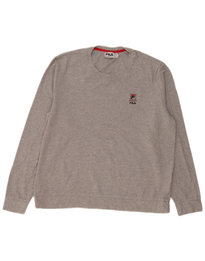 Fila Herre Sweatshirt Jumper XL Grå Bomuld