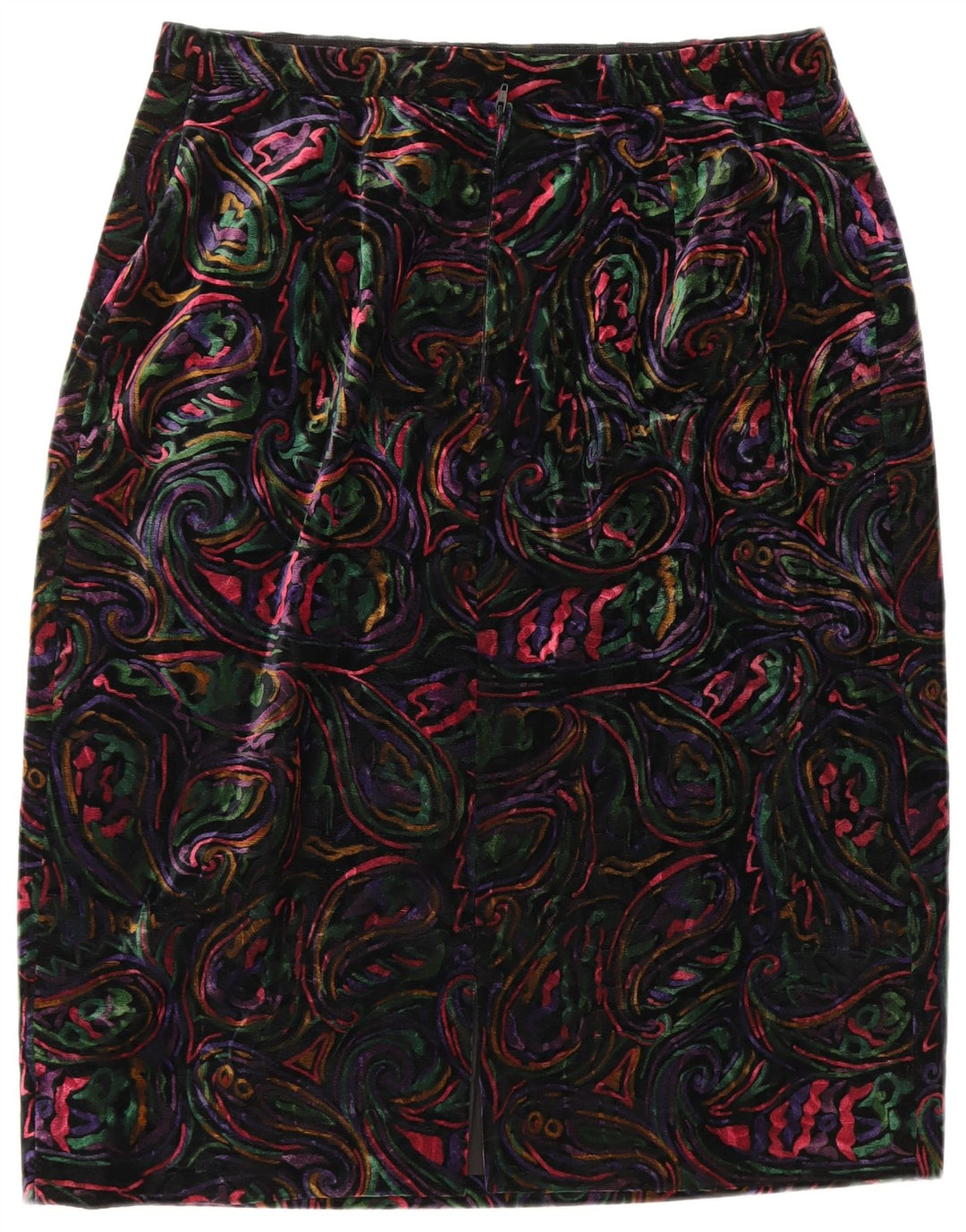 VINTAGE kvinders 1 knap 2-delt nederdelsæt UK 12 Medium W32 Flerfarvet