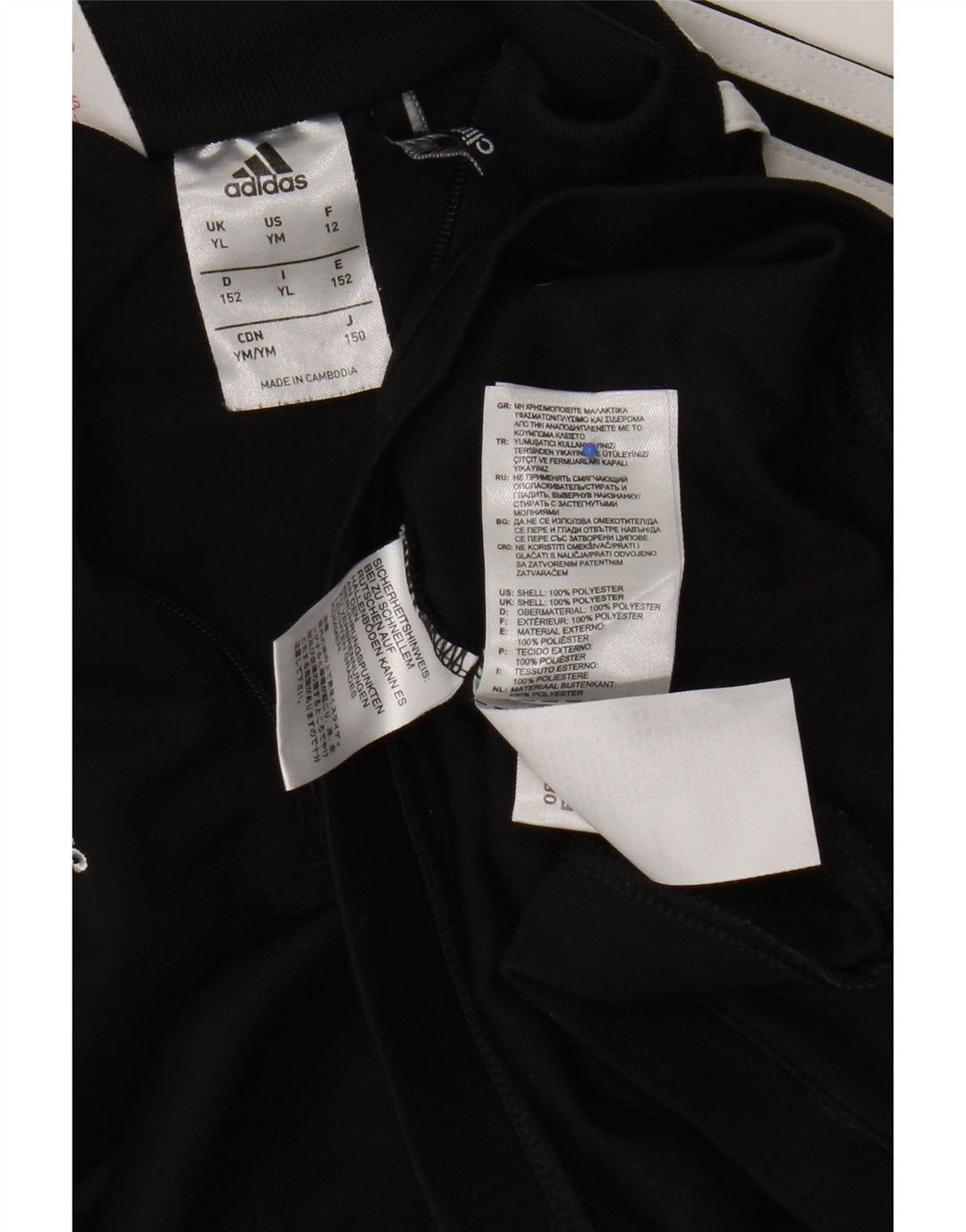Adidas Boys Climalite Pullover Træningsdragt Top 11-12 år Stor Sort