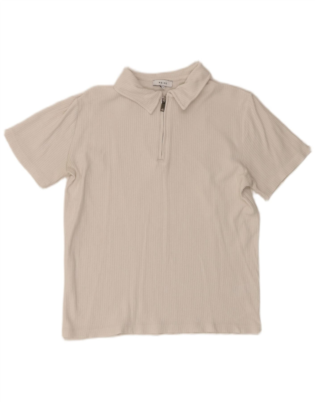 REISS Dame Polo Shirt UK 6 XS Hvid Bomuld