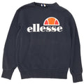 Ellesse Herre Grafisk Sweatshirt Jumper Stor Marineblå Bomuld