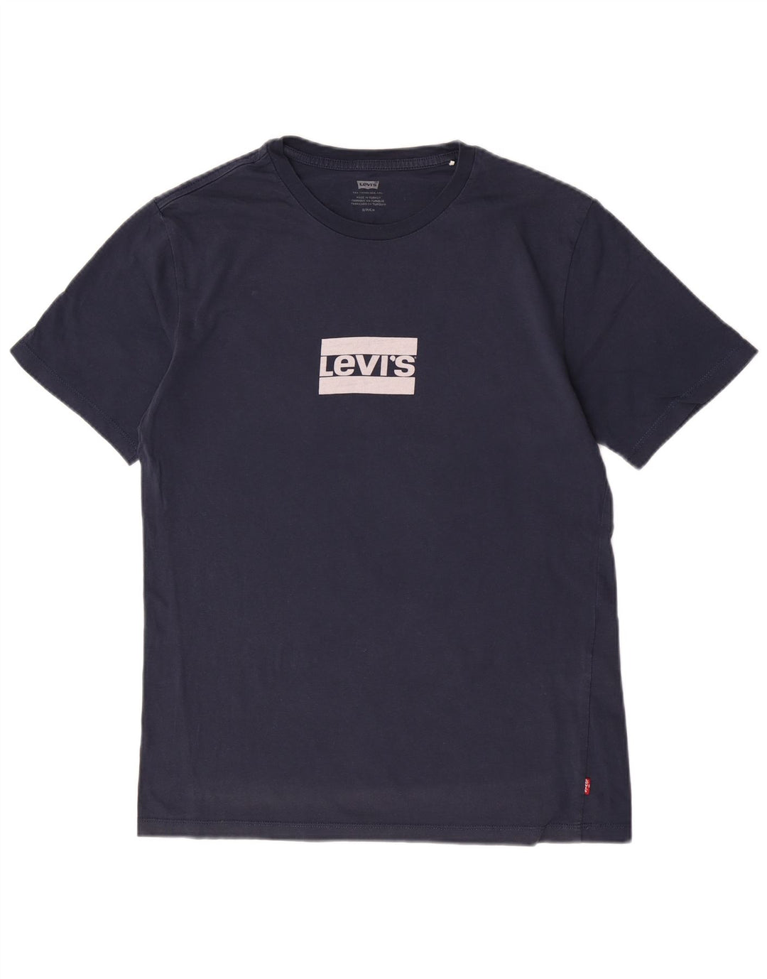 Levi's Grafisk T-shirt top til mænd, lille marineblå bomuld