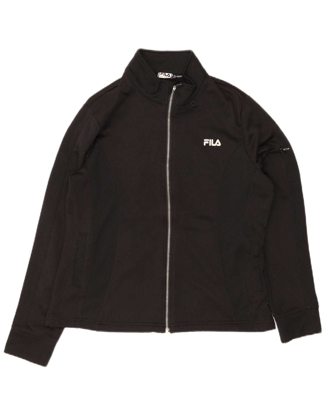 Fila træningsdragt topjakke til kvinder UK 12 Medium Sort Polyester