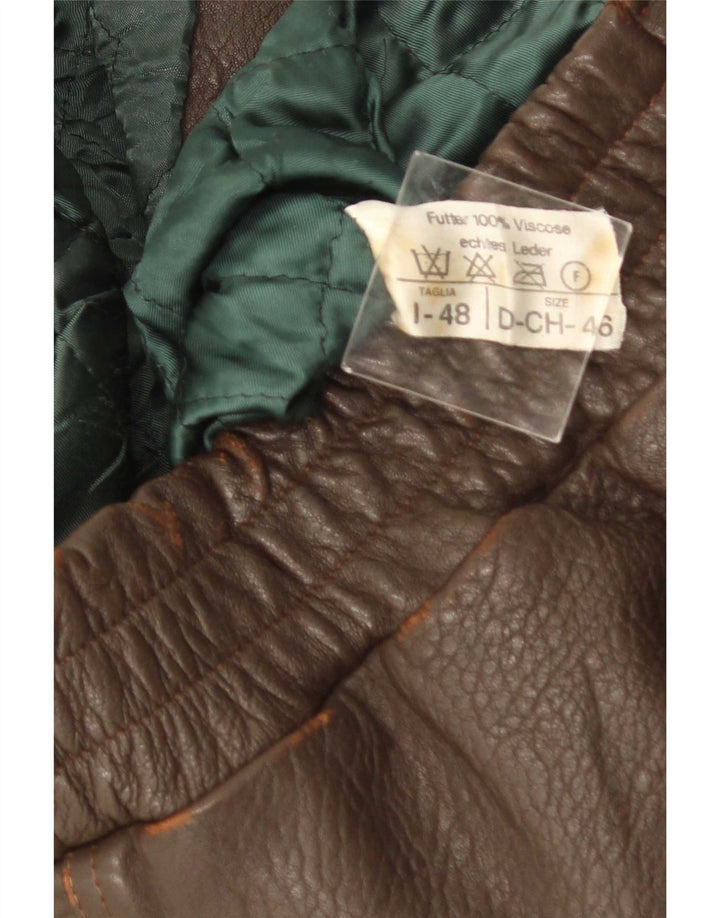 Vintage herre læderjakke IT 48 Medium Brun