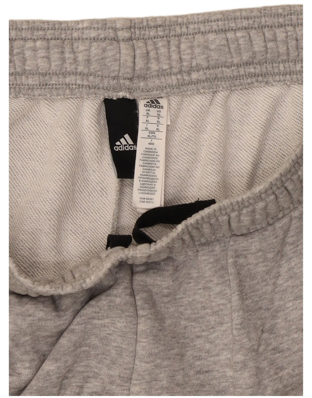ADIDAS grafiske sportsshorts til mænd XL grå bomuld