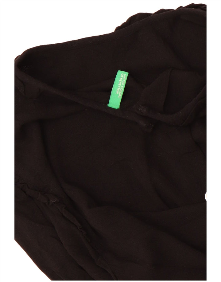 Benetton Dameskjortebluse UK 12 Medium Sort