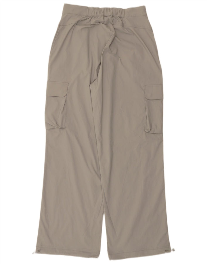 ELLESSE højtaljede cargobukser til kvinder UK 14 Medium W30 L31 Grå