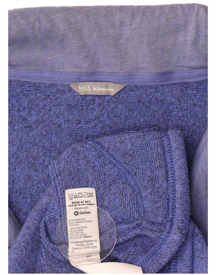Marks & Spencer Dame Comfort Fit Træningsdragt Top Jacket UK 16 Large Blue