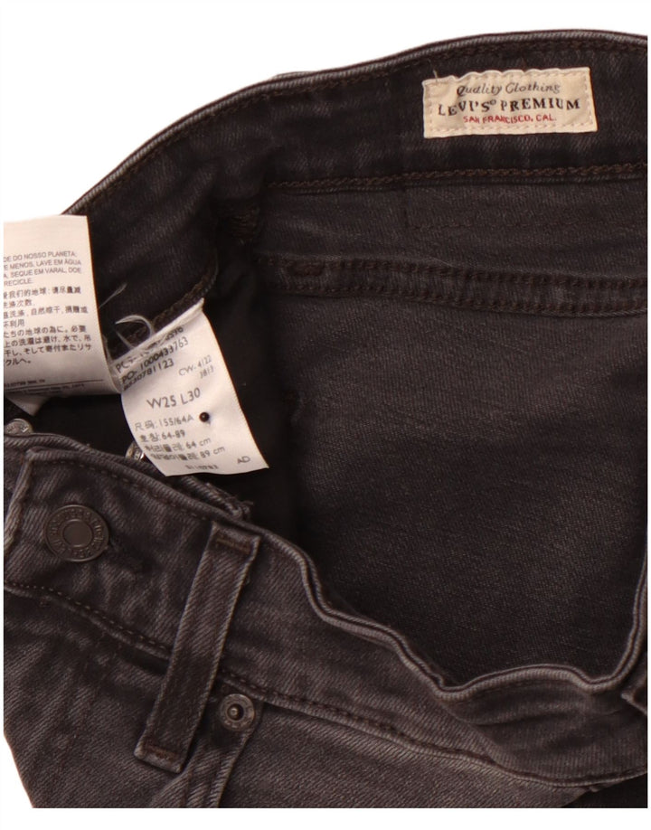 LEVI'S Dame 721 Skinny Jeans med høj højde W25 L27 Sort