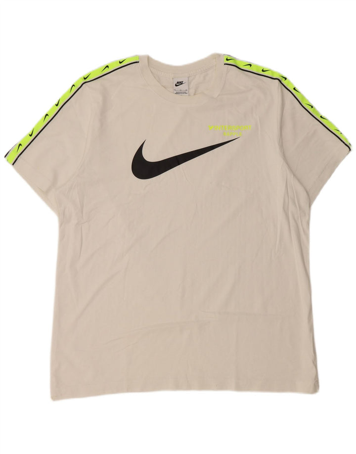 Nike grafisk T-shirt top til mænd XL Hvid Colourblock
