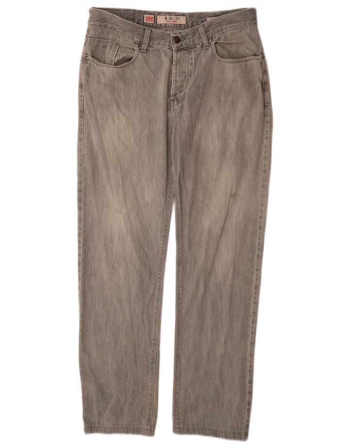 Boggi Herre Milano Straight Jeans W34 L30 Grå Bomuld