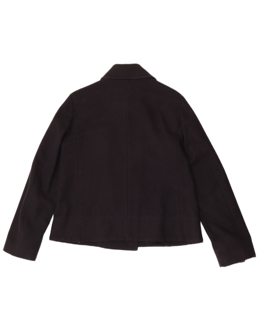 Calvin Klein Jeans Dame Oversized Pea Coat UK 10 Small Navy Blue Wool
