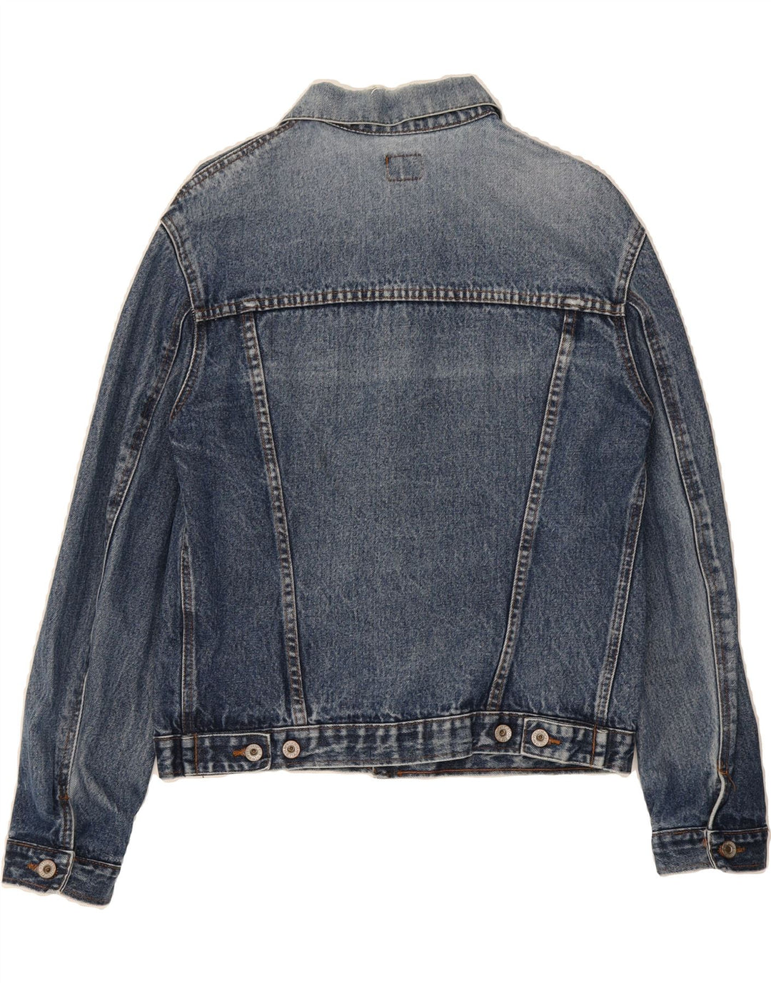 VINTAGE Womens Denim Jacket UK 16 Large Blue Cotton Vintage Vintage and Second-Hand Vintage from Messina Hembry 