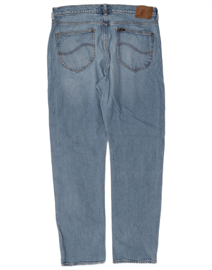 Lee Herre West Straight Jeans W33 L32 Blå Bomuld