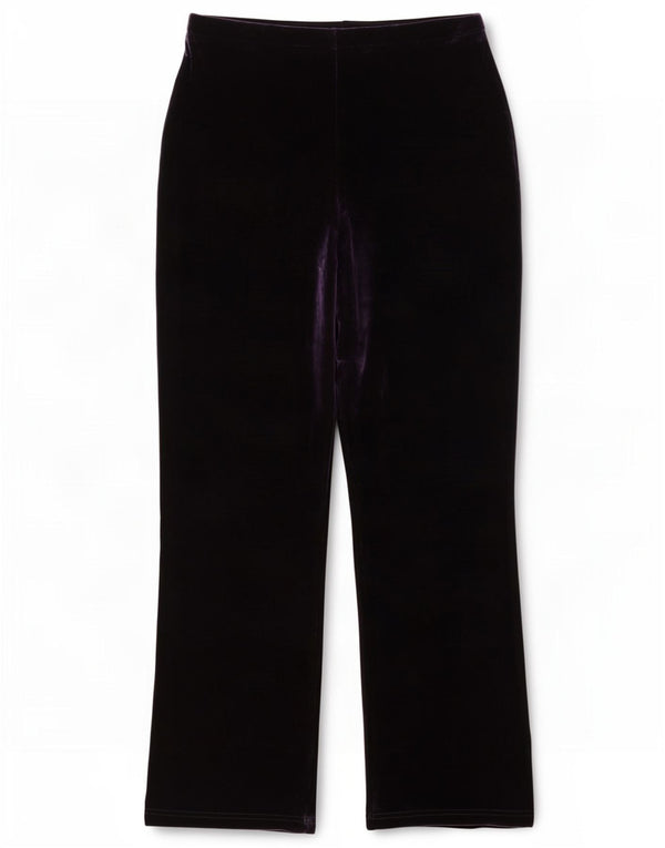 Marks & Spencer Dame Velvet Casual Bukser UK 16 Large W30 L30 Lilla