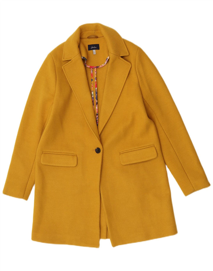 Joules Dame Overfrakke UK 10 Lille Gul Polyester Classic