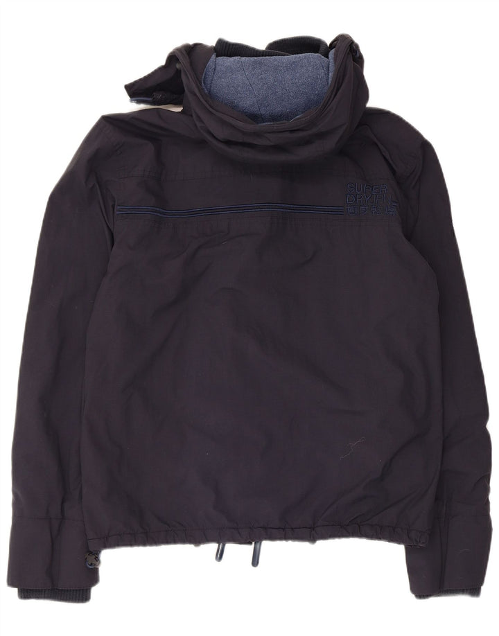 Superdry Windcheater vindjakke med hætte til mænd UK 36 Small Navy Blue