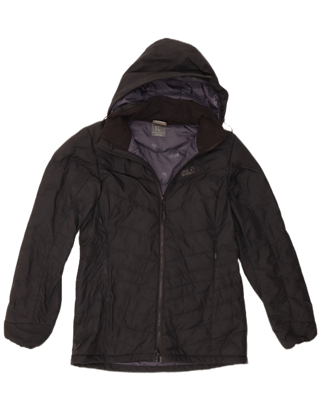 Jack Wolfskin Dame Oversized hættepolstret jakke IT 36 XS Sort