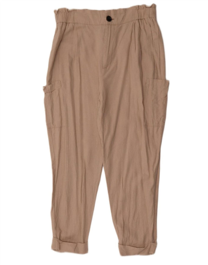 Zara Dame Cargo Harem Bukser EU 40 Medium W30 L26 Beige