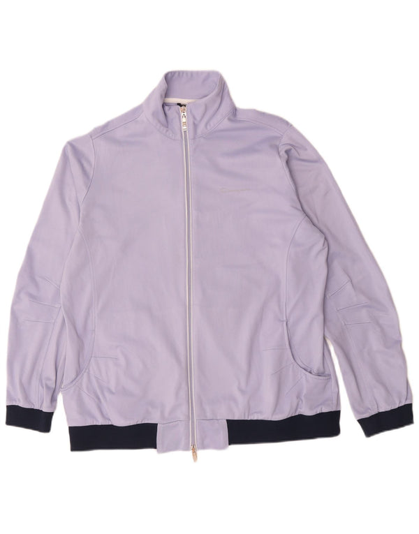 Champion Dame Easy Fit træningsdragt Topjakke UK 18 XL Lilla Colourblock