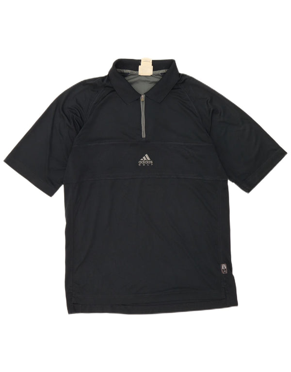 Adidas Mens Climalite Polo Shirt UK 40/42 Medium Navy Blue Polyester